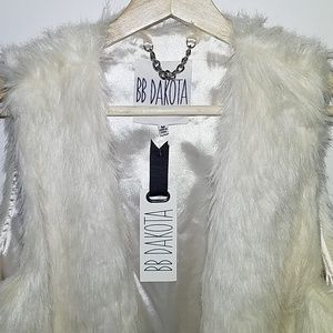 BB Dakota Long Faux Fur Vest